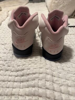 Nike Kids Light Pink and Black Air Retro Sneakers